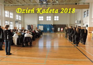 uroczystość Dnia Kadeta 2018 w sali gimnastycznej